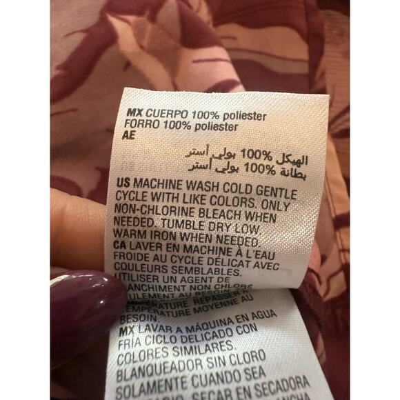 INC International Concepts Burgundy Floral Print Sleeveless Blouse Women’s XXL - Picture 10 of 13